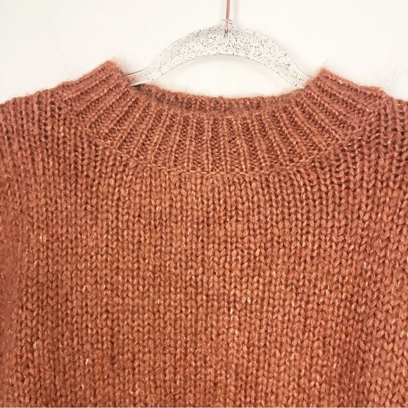 ZARA | NEW Rust Color Mock Neck Turtleneck Sweater Women’s Size Small - Picture 3 of 7
